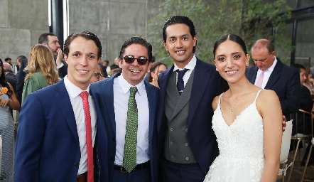  Jorge del Valle, Pato Rueda, Aldo González y María José Gocher.