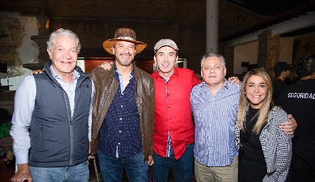  René Pierdan, Luis Rosillo, Luis Martínez, Claudia Ramos y Gaspar Aguilar.