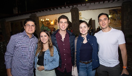  Álvaro Candia, Ema Grageda, Carlos Barajas, Nicté Ponce y Manuel Contreras.