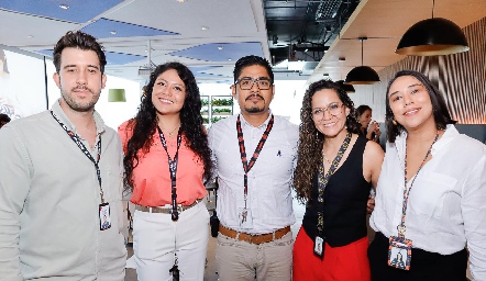  David Bagg, Carmina Valero, Adrian Cisneros, Lorena Corte y Raquel Pérez.