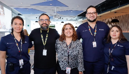  Desiree Estrada, Fernando Ramírez, Gaby Rodríguez, Gerardo Sánchez y Laura Casillas.