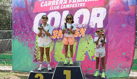 Inés López, Regina Gonzalez y Emilia Lopez.