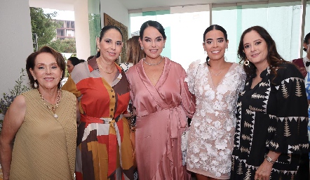  Elizabeth Martínez, Malú de Morales, Marily de Tobías, Marily Tobías y Luceli Hernández.