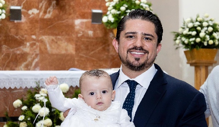  Manuel Mora con su hijo Santiago.