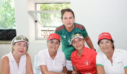  Olivia Rochil, Ana Laura Azcárraga, Maricela Pérez, Lilian Muñoz y Marus Hernández.