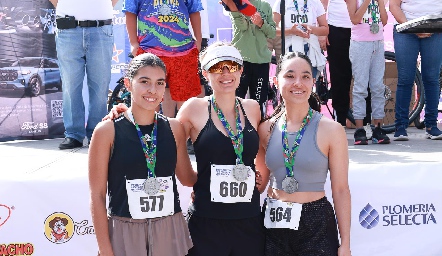  Ganadoras de la carrera de 10 km.