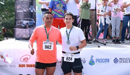  2º y 3er lugar de la carrera de 5km.