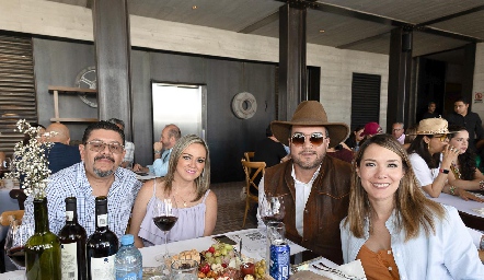 Elena Echavarri, Edgardo López, René Zumalacárregui y Diana Ontiveros.