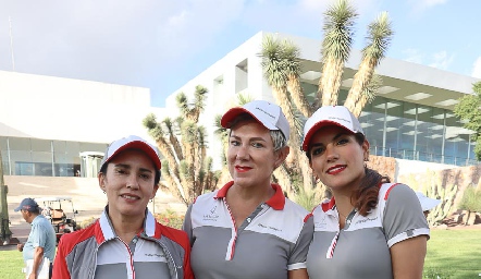  Alma Méndez, Margarita Padilla y Linda Estrada.