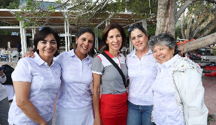  Margarita Espinoza, Brenda Morales, Roxana Fernández, Lupita Espinoza e Irma Islas.