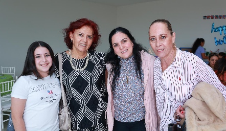  Lourdes Zepeda, Pilar Castro, Lourdes Acebo y Marcela Suárez.