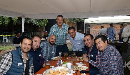   Fernando Galarza, Ricardo de la Torre, Agustín Loyo, Luis Elizondo, Ricardo, Guillermo Carrera y Alex Avila.