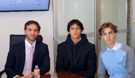  Daniel Carreras, Franco Sánchez y Carlos Hinojosa.