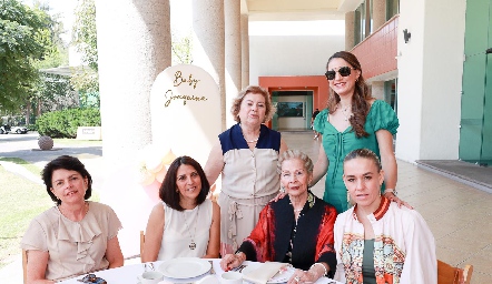  Ana Patricia Ordóñez, Tere Pérez, Rosario Llaguno, Graciela de Zárate, Mariana Llaguno y Mónica Torres.