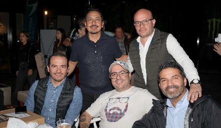  Israel Rivera, Álvaro Monero, Alberto Badillo, José Zarur y Alejandro Cepeda.