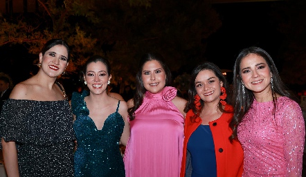  Ana Paula Sandoval, Mayra Lomelí, Sofi Mora, Sofi Escudero y Pamela Castro.