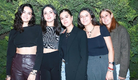 Lorenza Gárate, Ana Marta Ocaña, Alejandra Cedillo, Paulina González e Isa Galván.