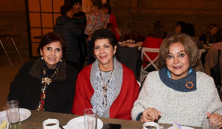  Graci Flores, Ofelia Díaz Infante y Mireya Fernández.