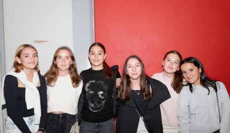  Ximena Vázquez, Paula Torres, Rafaella Ortiz, María Conde, Inés Lozano y Sofía.