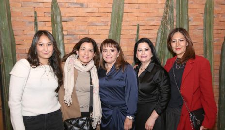  Fernanda Morales, Marcela Heredia, Carla Contreras, Queta Contreras y Alma Heredia.