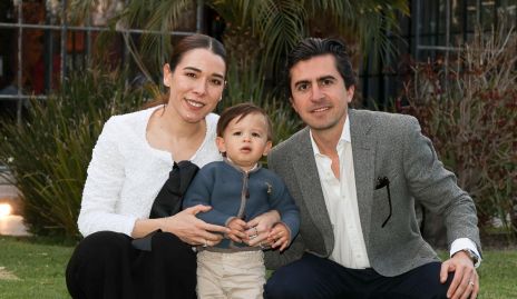  Michel Cano y Guillermo Gómez con su hijo Álvaro.