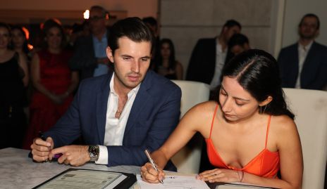 Enrique Morales y Ángeles Barba, papás del novio.