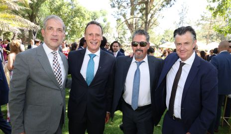  El papá de la novia con sus amigos, Marco Garfias, Alfredo Gallegos, Jorge Mario González y Rafael González.