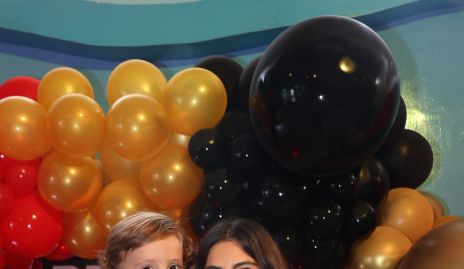  Lu Castelo con su hijo Diego.