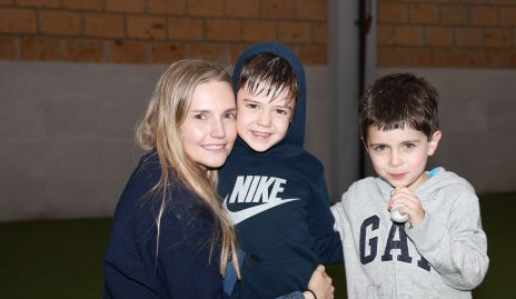  Miriam Huber con Marcelo Félix y Nico Guerra.