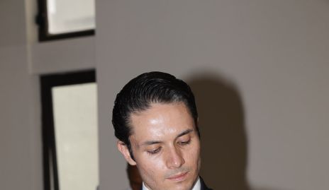  José Agustín Castillo con su ahijado Pablo de la Rosa.