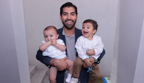  Gibrán Alejandro Delsol con sus hijos Alejandro y Patricio Delsol.