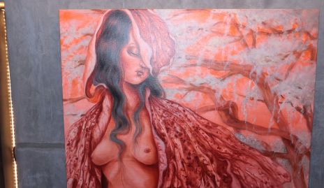  “PRIMAVERA III (BRIGHT RED)” by MISS VAN.