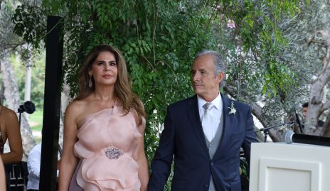  Martha Elena Diez Gutiérrez y Francisco de la Rosa, papás de la novia.