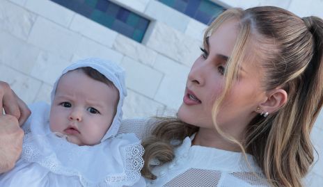  Vero Pérez con su hijo Patricio.