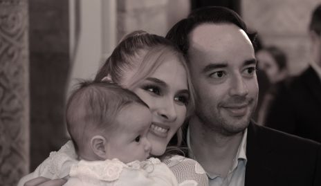 Patricio Meade y Vero Pérez con su hijo Patricio.
