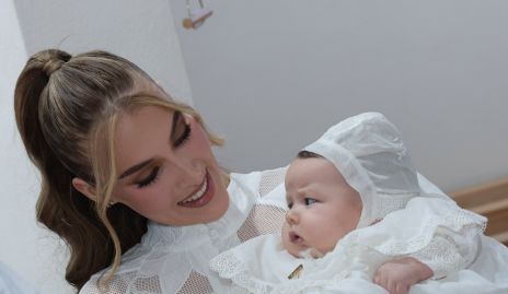  Vero Pérez con su hijo Patricio.