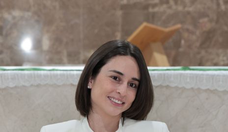 Mariana Meade con su ahijado Patricio Meade.