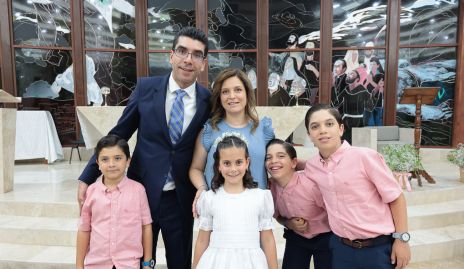  César Tobías, Magdalena Alderete, José, Emilio y César con Inés García.