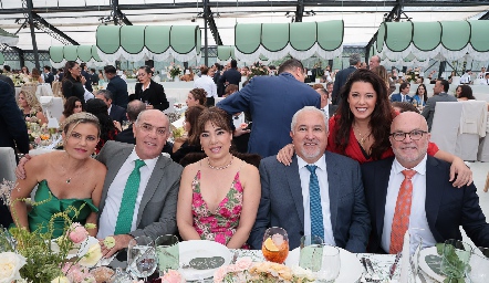  Francine Coulon, Caly Hinojosa, Beatriz Canseco, Guillermo Báez, Cristina Puga y Guillermo Pizzuto.