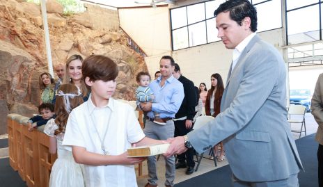  Humberto Pérez y su padrino Alejandro Paredes.