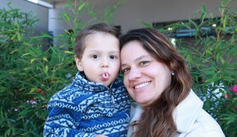  Paola y su hijo.