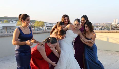 Marijó Zacarías con sus amigas.