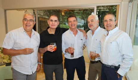  Óscar Villarreal, Eduardo Zendejas, Sergio Mendizábal, Sergio Ramírez y Gerardo Valle.