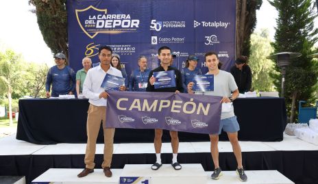  Erick González, Santiago Saldaña y Luis Tinajero.