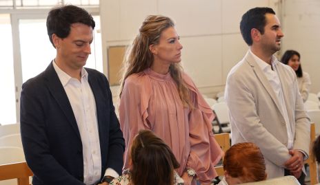  Miguel Ruiz, Benilde Hernández y Sebastián Villasana, padrinos de Joaquín.