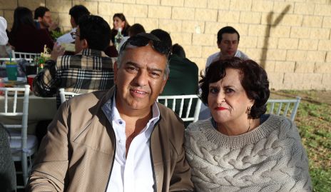  Los primos José Luis  Suárez y Lorena Báez.