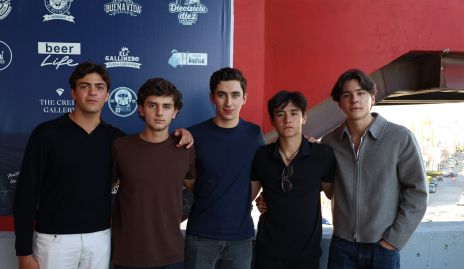  Omar Feres, Marcelo Sarquis, Mateo Conde, Gael Córdova y Sergio Torres.