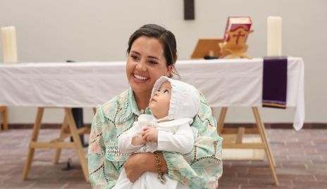  Ani Gómez con su ahijado Nicolás Gómez.