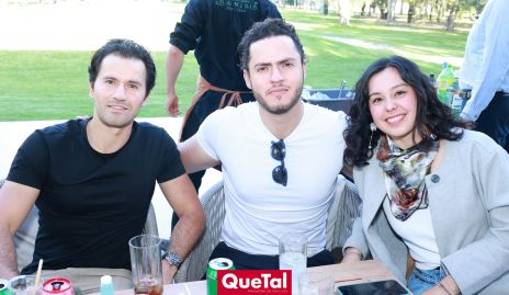 Salim Abud, Said Abud y Montse López.