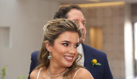  La hermosa novia Sofía López.